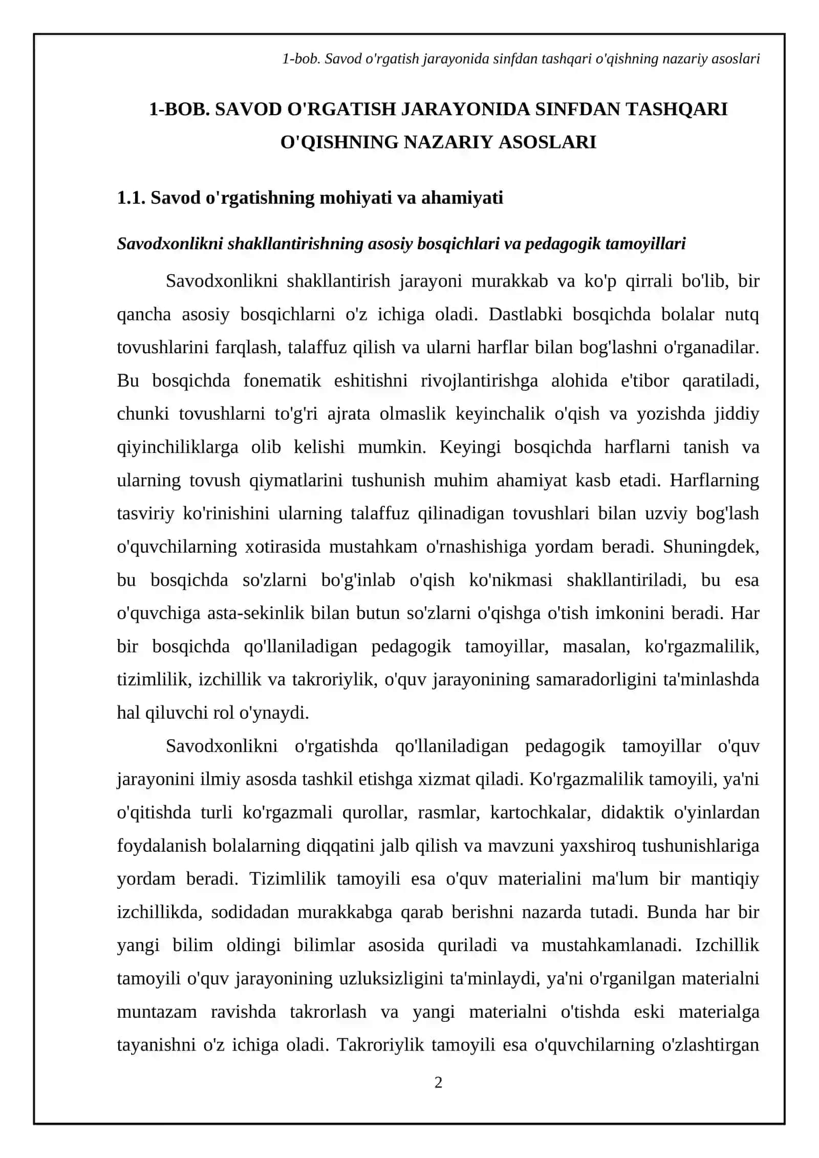 Savod o’rgatish sinfdan tashqari o’qishni tashkil etish 4