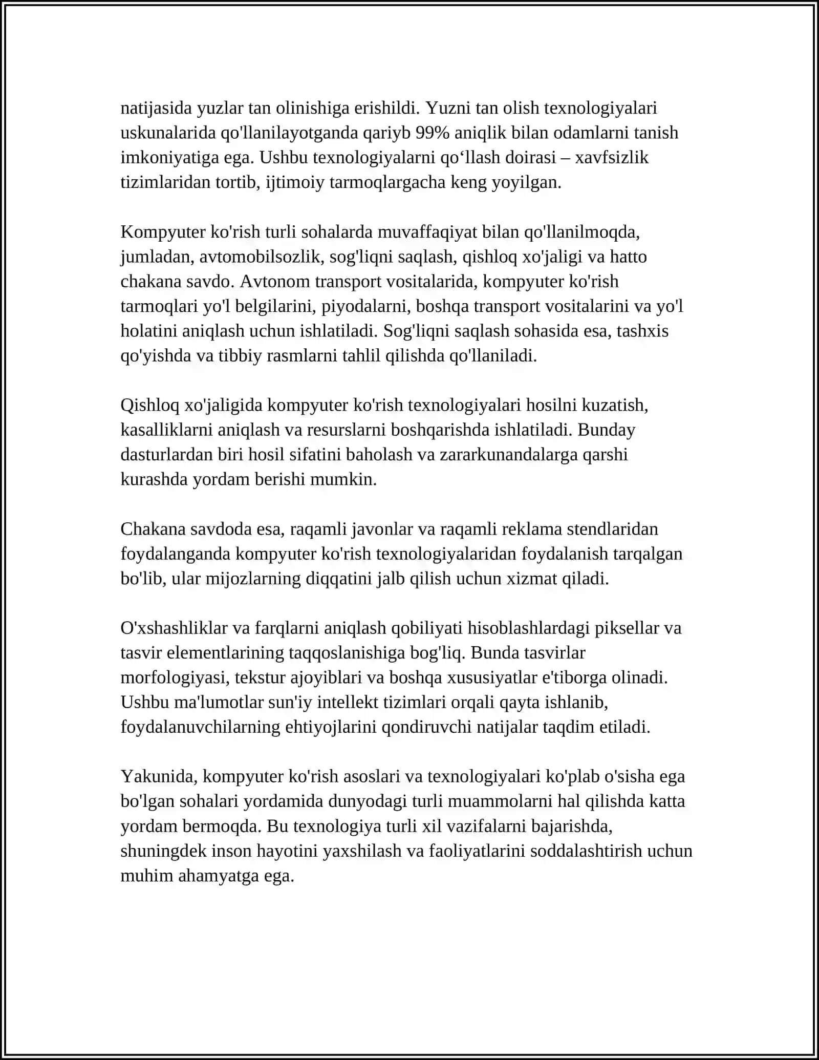 VIDEODA OB'EKTLARNI ANIQLASH ALGORITMLARINI O'RGANISH 4