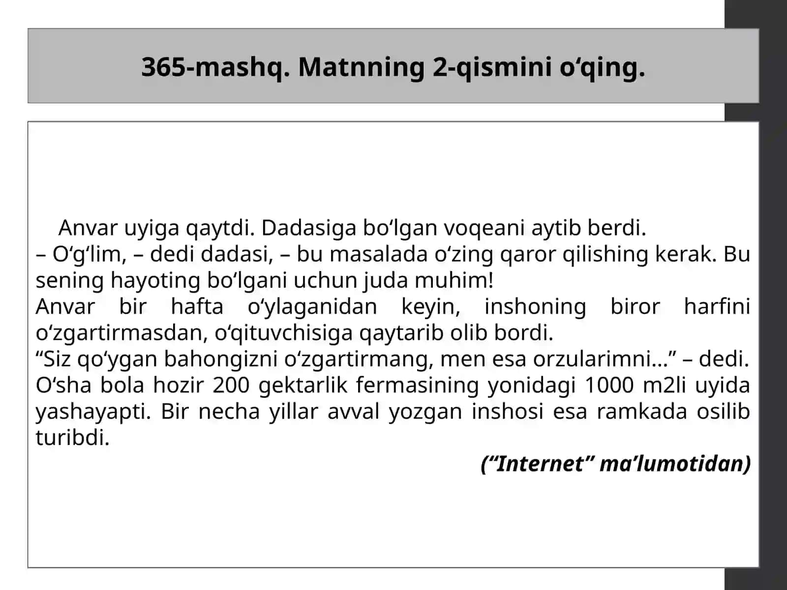 Maqollar(davomi) 4