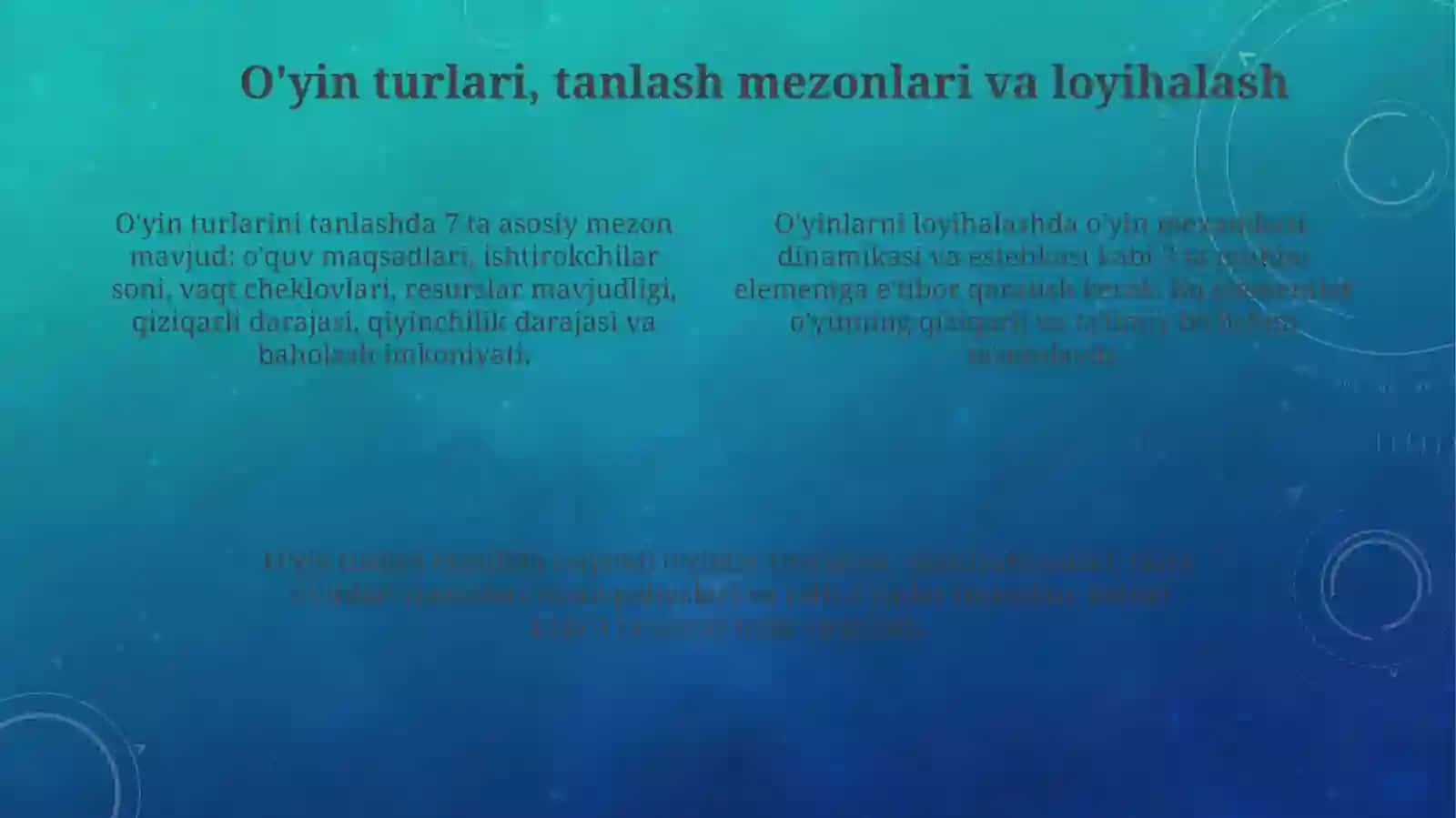 Trening vaqti da oʻyinlar 4