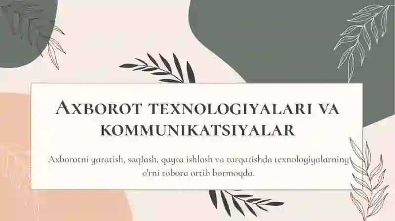 Axborot tushunchasi va uning turlari 4