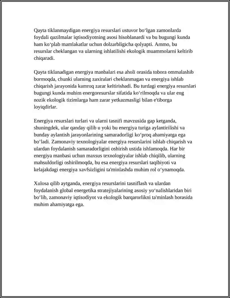ENERGIYA RESURSLARI TURLARI VA ULARNI TASNIFI 4