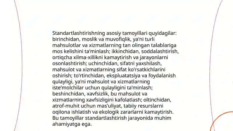 Standartlashtirish usullari 4
