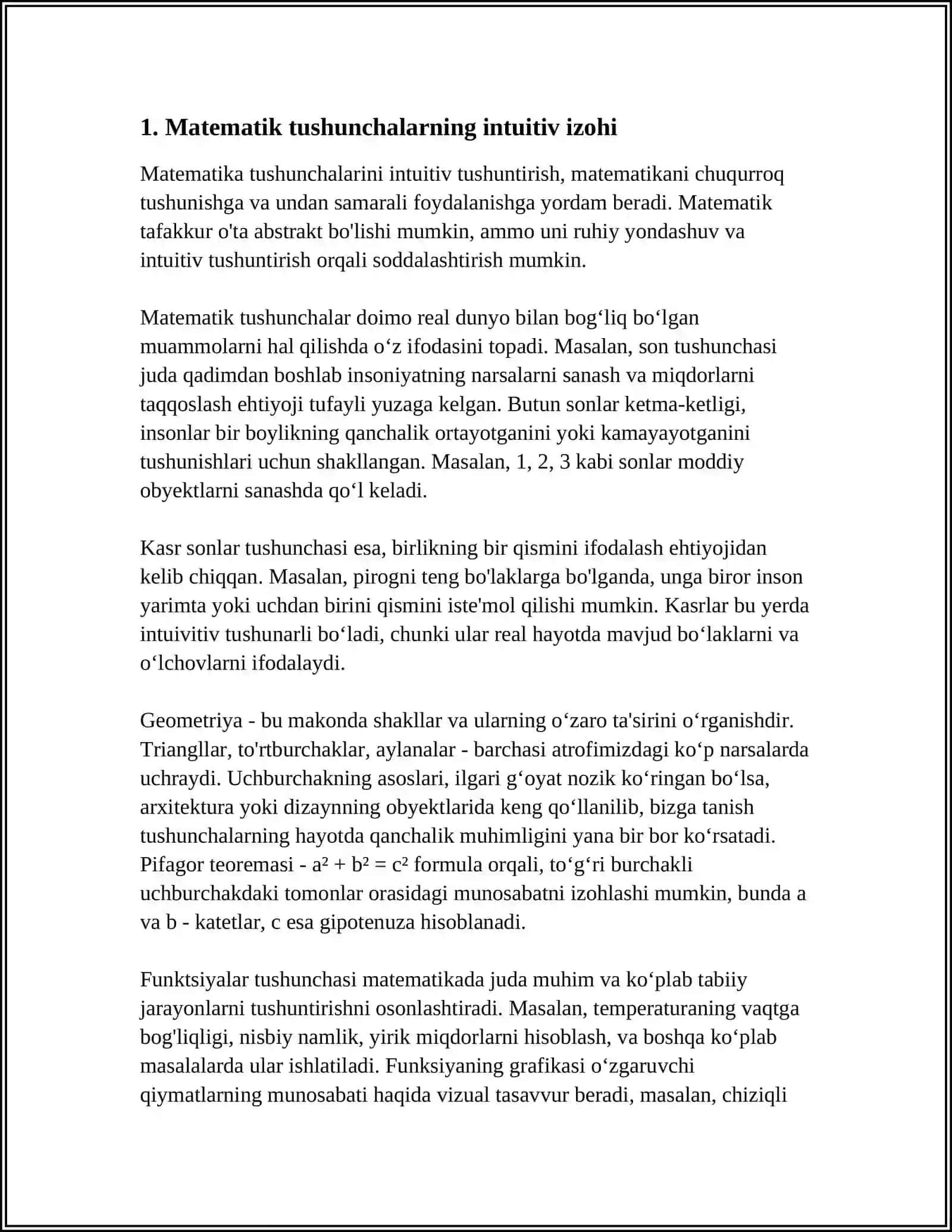 MATEMATIK IJODIY JARAYONLARDA INTUITSIYA VA LOGIKA(MANTIQ) 4