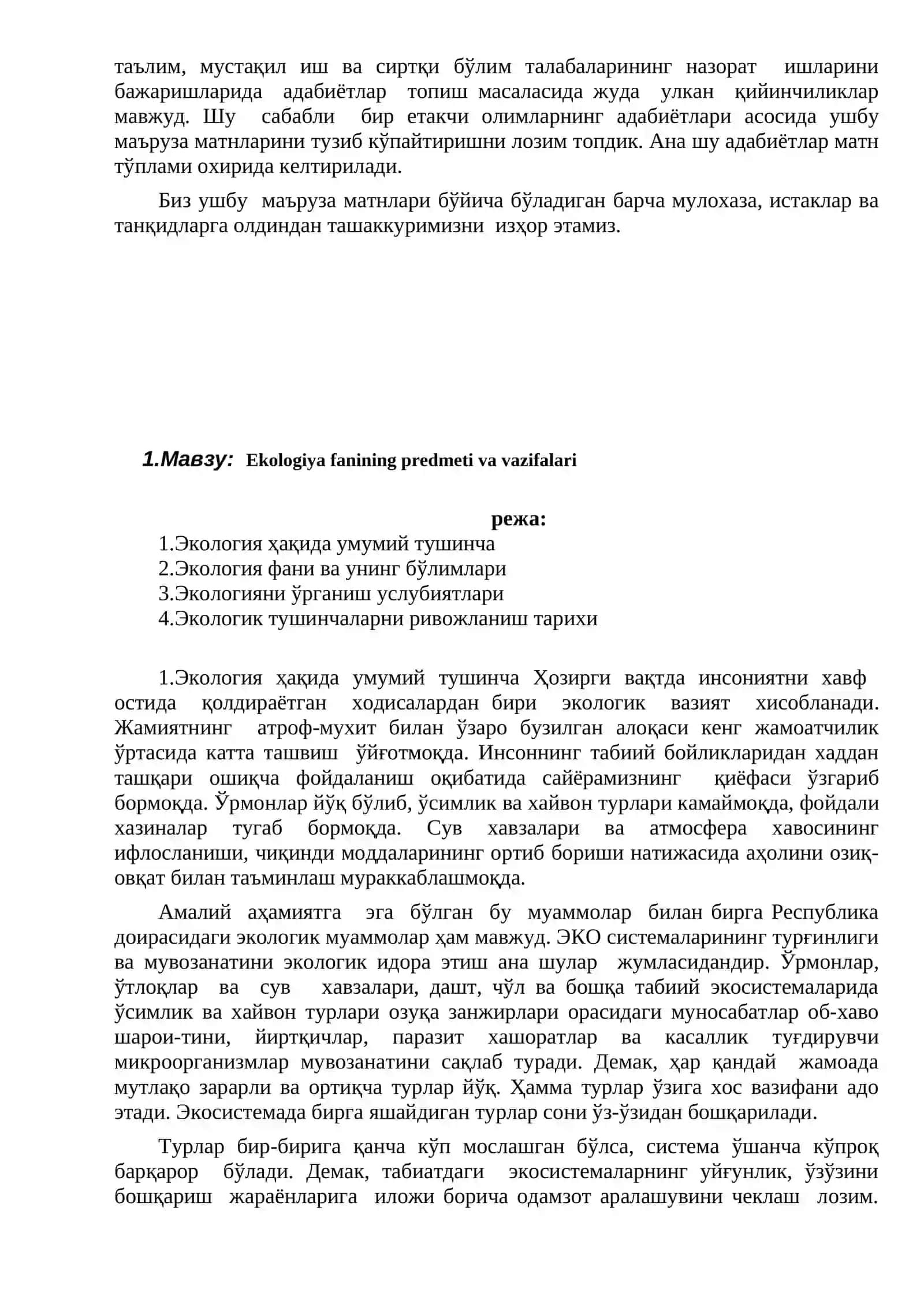 Ekologiya Asoslari 4