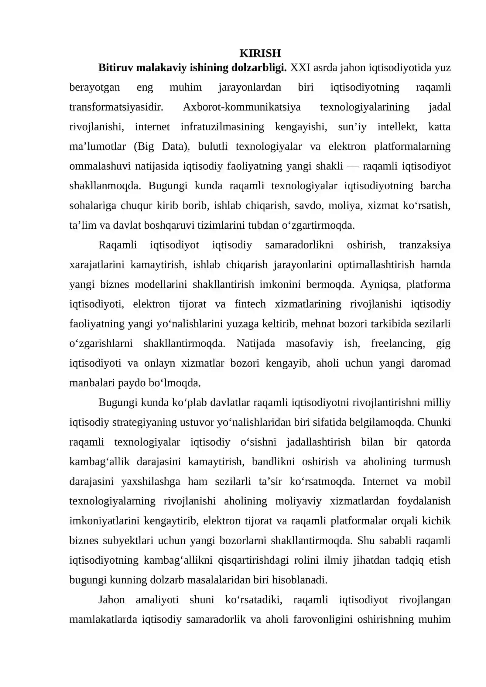 RAQAMLI IQTISODIYOT VA UNING KAMBAG‘ALLIKNI KAMAYTIRISHDAGI ROLI 4