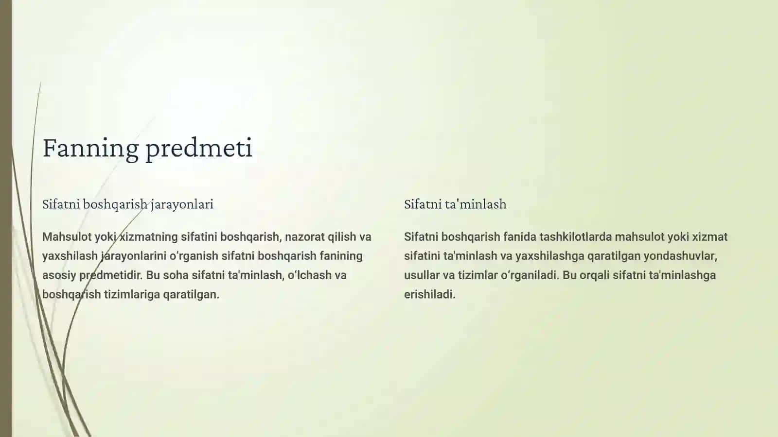Sifatni Rejalashtirish Attestatsiyalash va Boshqarish 4