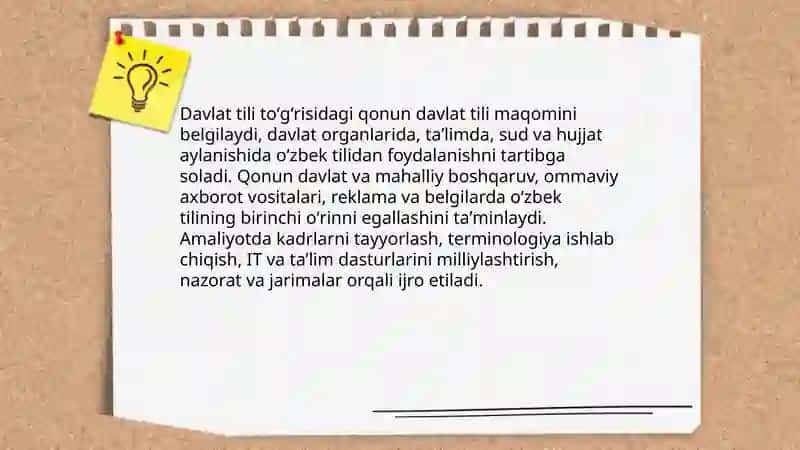 O'zbek tili - Davlat tili 4