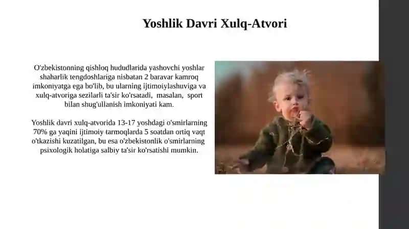 Bolalik Davri Xulq-Atvori 4