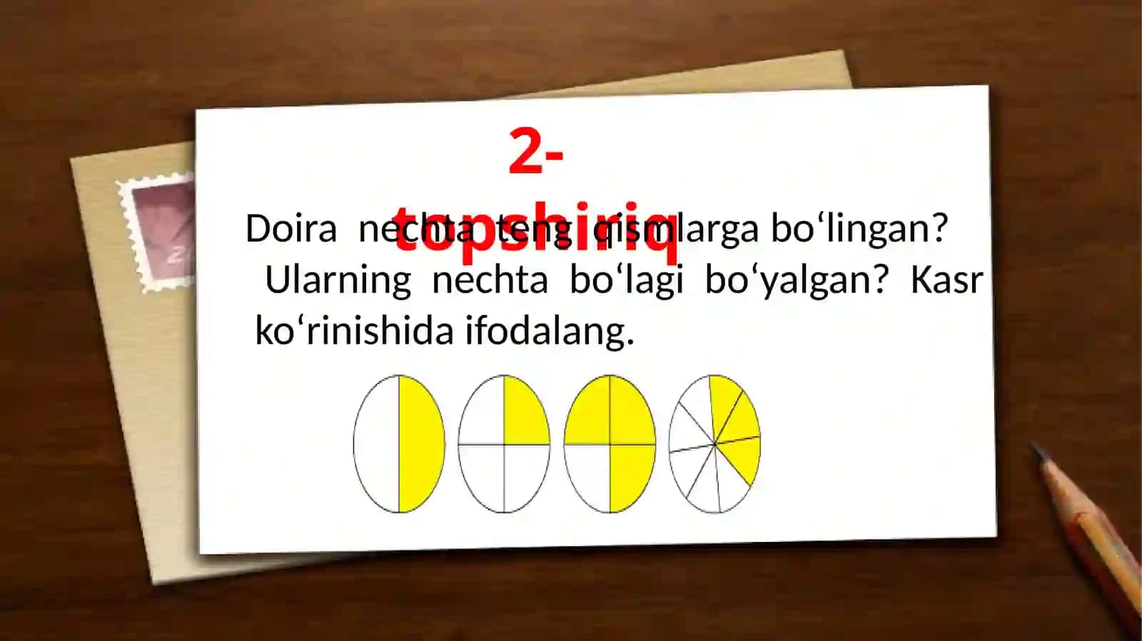 Maxraji 2, 4, 8 bo‘lgan kasrlar 4