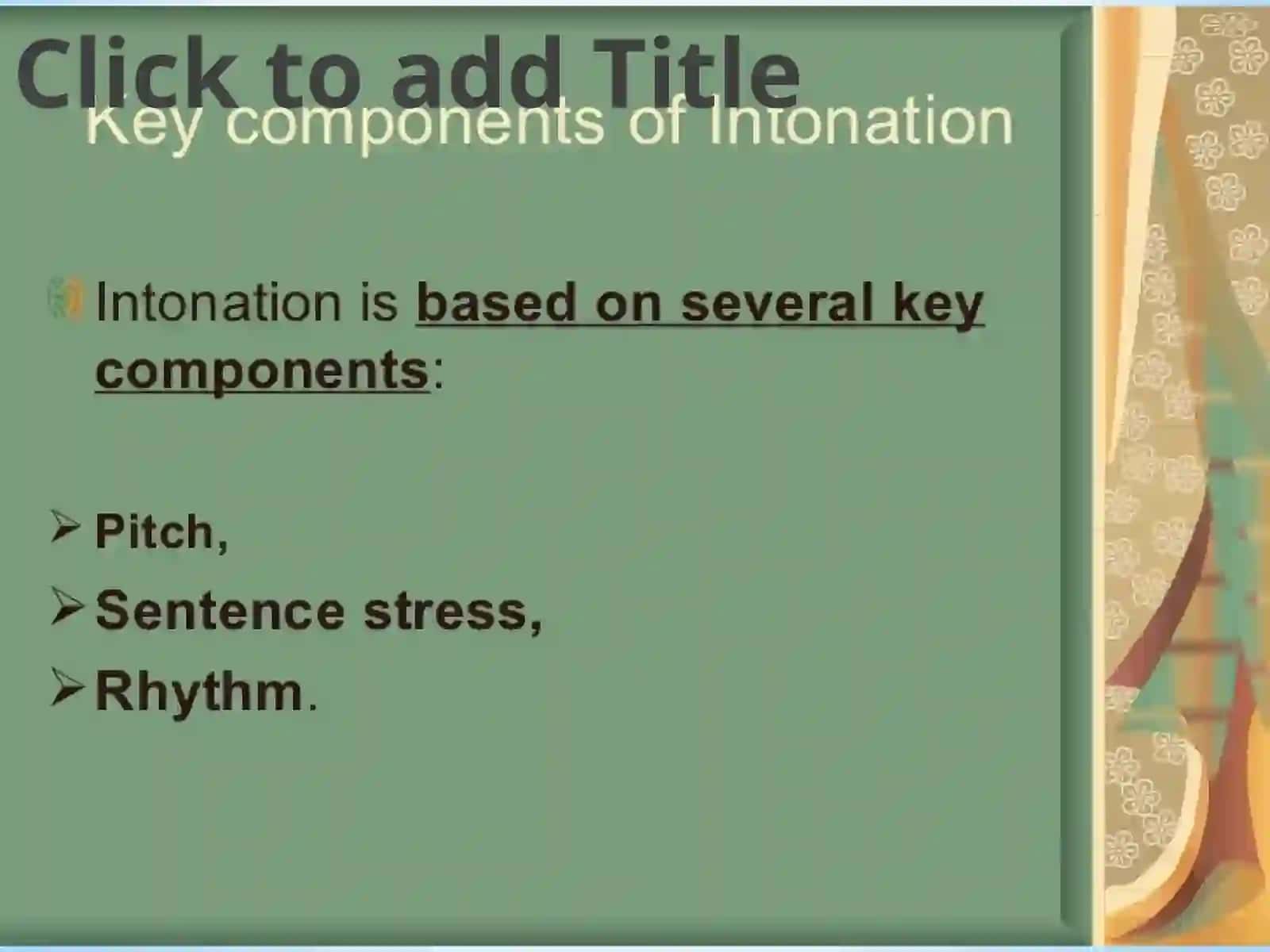 Components and functions of intonation 4