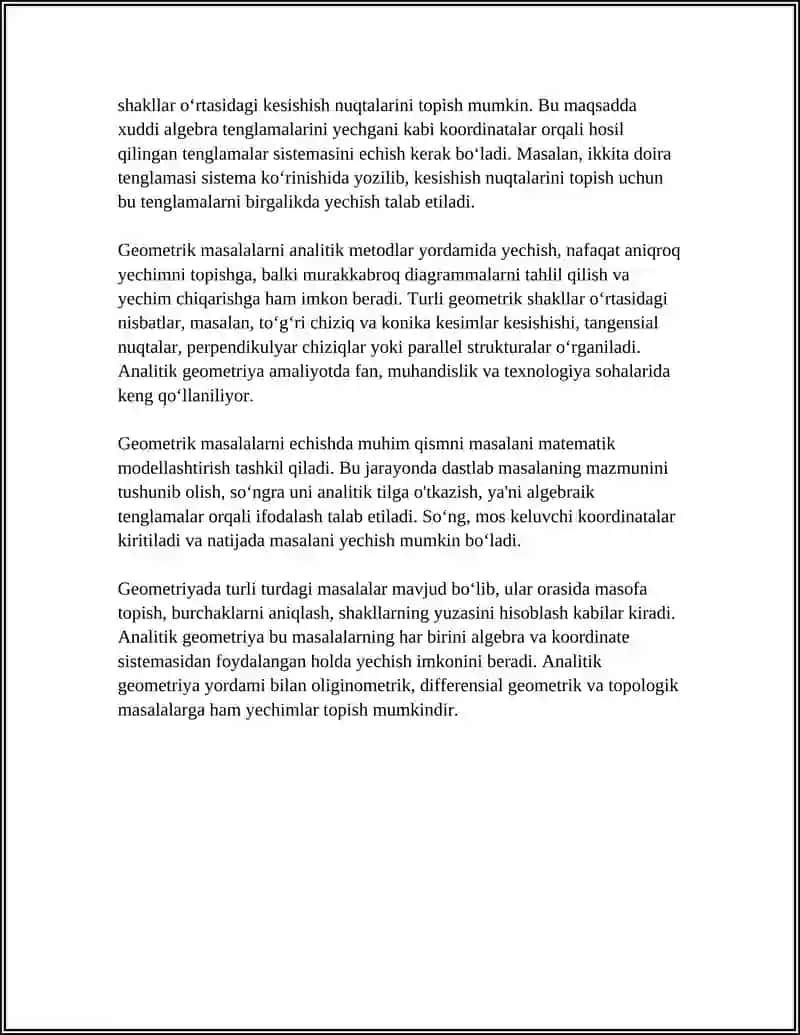 GEOMETRIK MASALALARNI YECHISH METODLARI 4