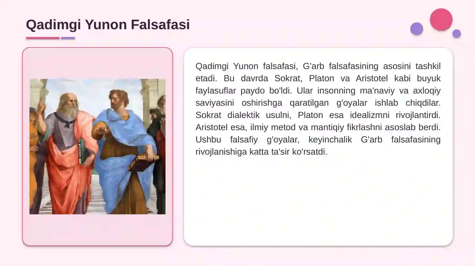 Falsafiy tafakkur taraqqiyot bosqichlari: G'arb falsafasi 4