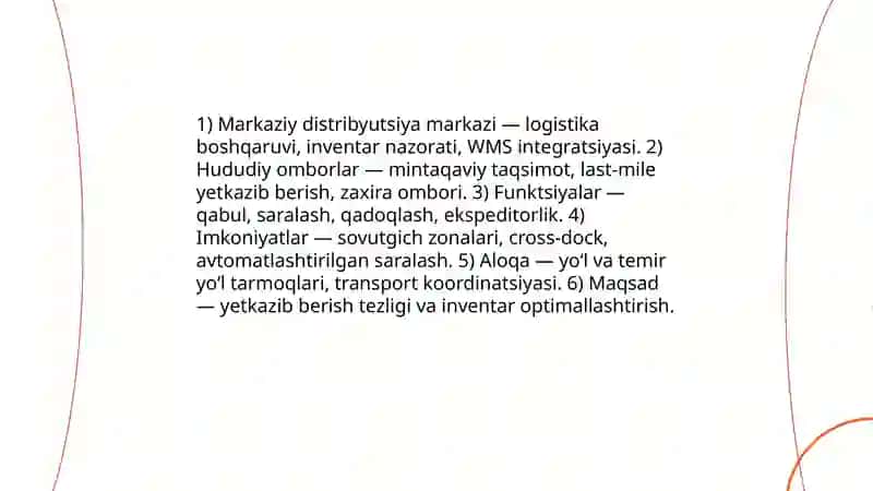 Artel kompaniyasining logistika tarmoqlari va hamkorlari haqida 4