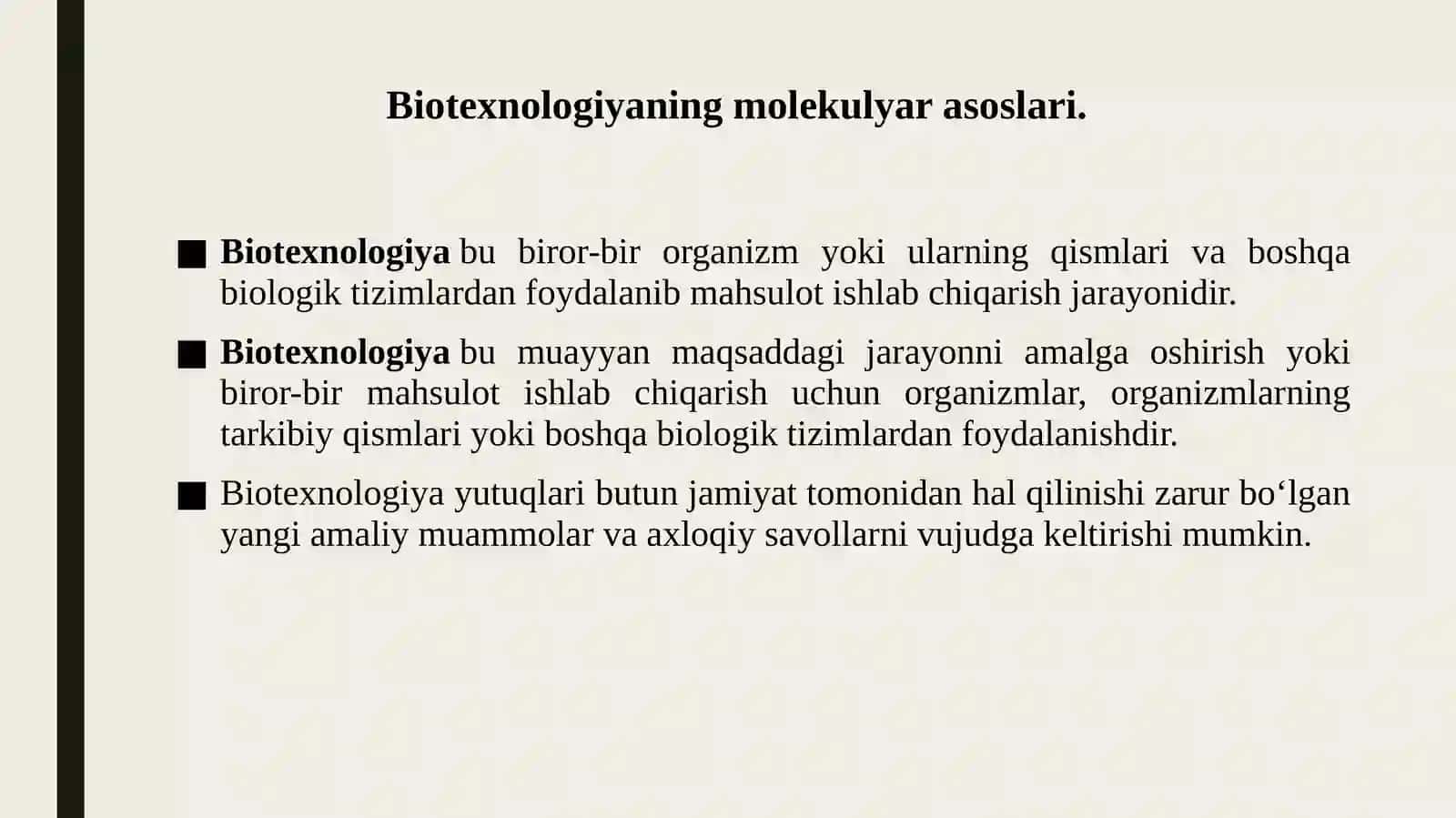 Biotexnologiyaning Molekulyar Asoslari 4