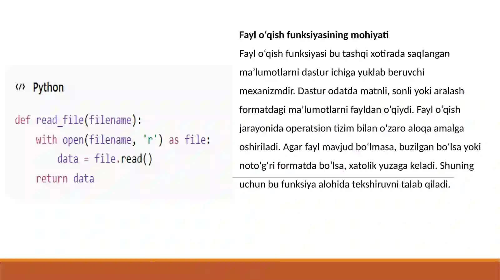Fayl oʻqish yozish funksiyasi uchun testlar oʻtkazish 4
