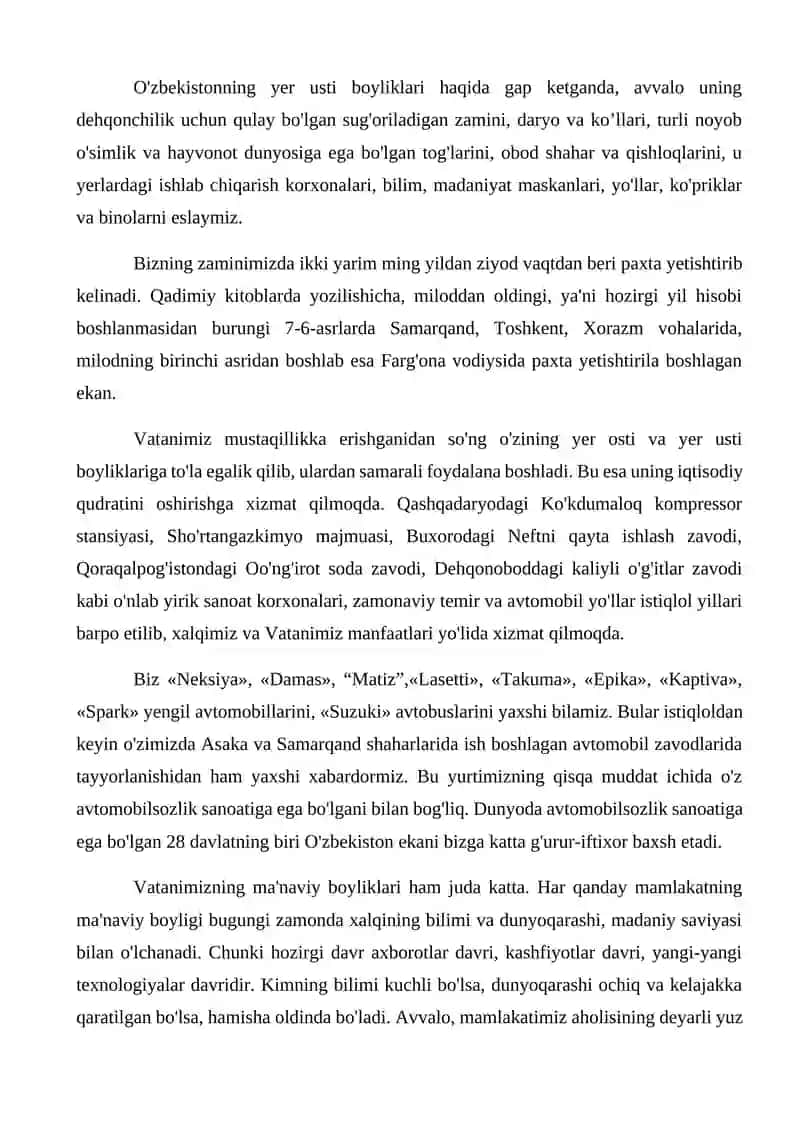 O’zbekiston vatanim mening 4