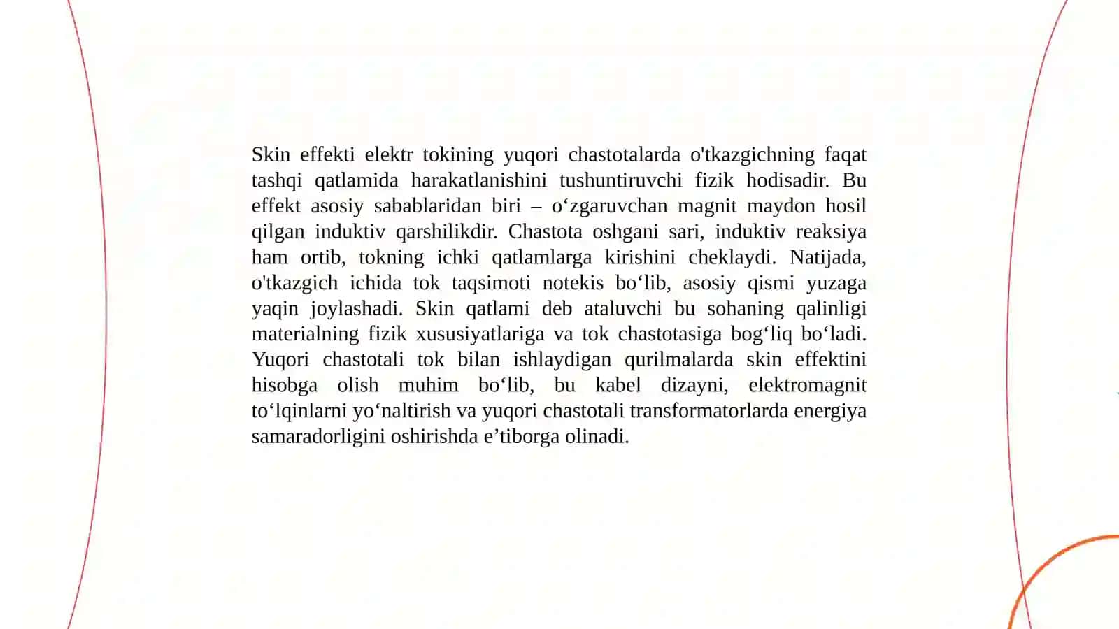 Skin effekti va uning fizik mohiyati 4