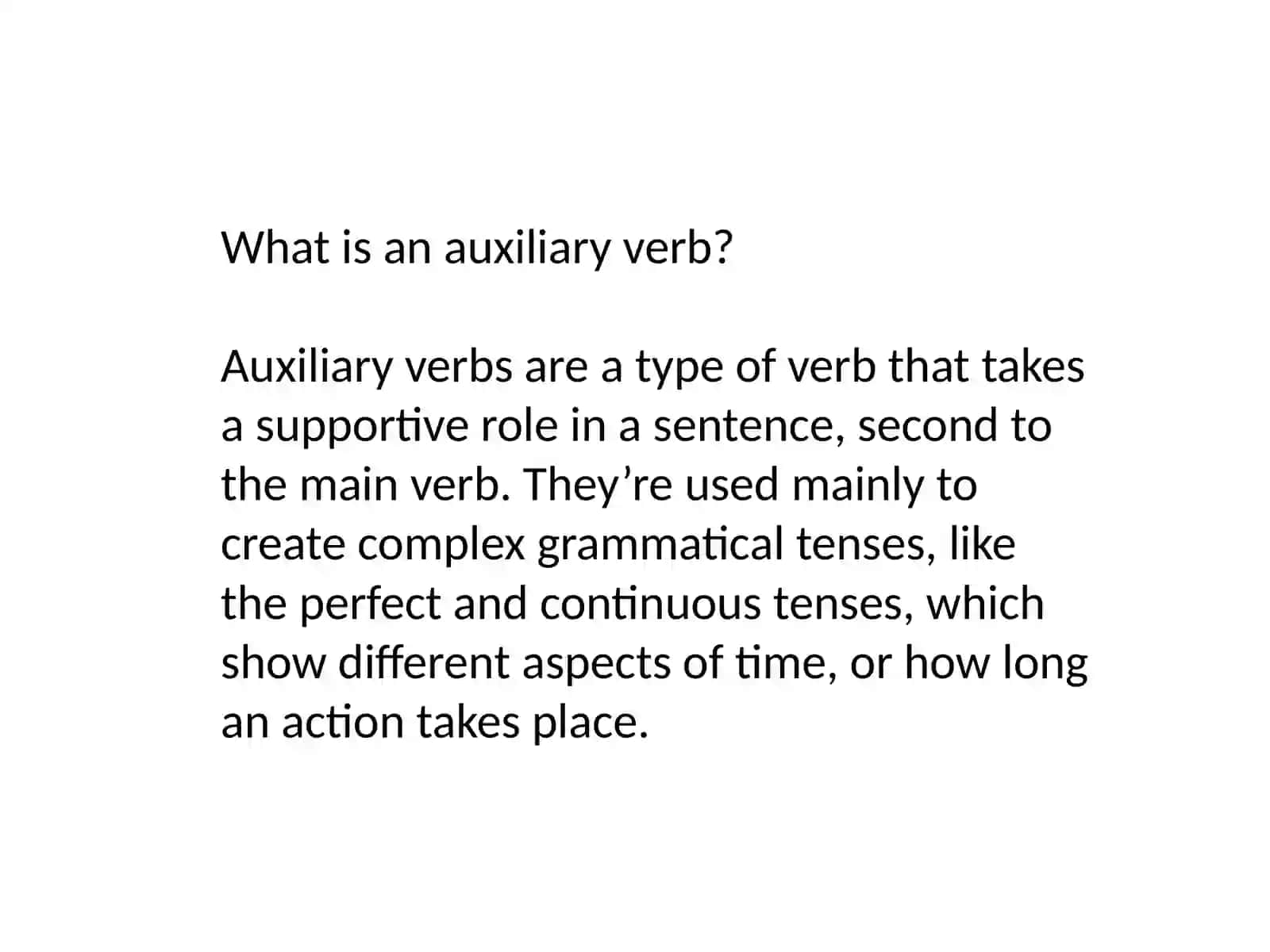 Auxiliary verbs 4