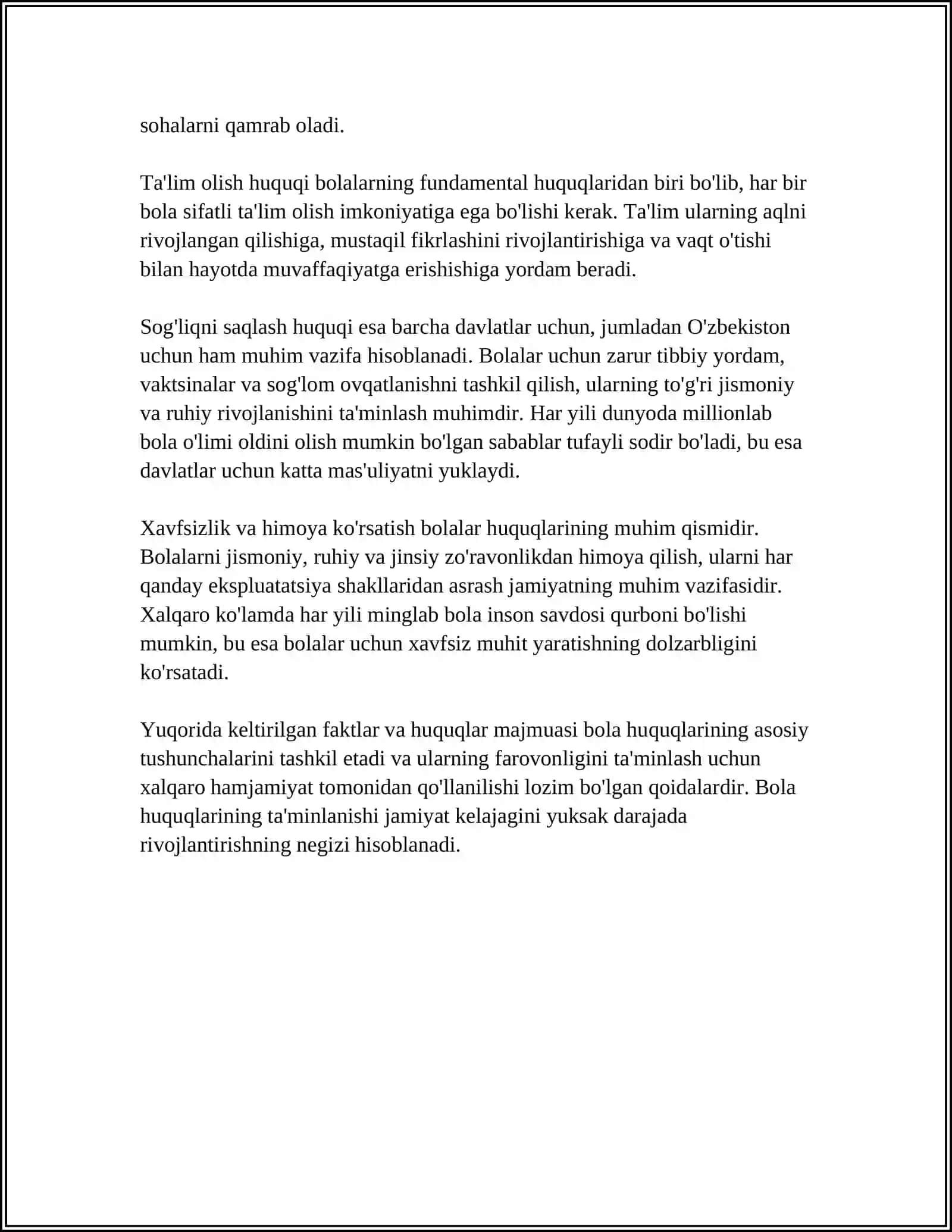 Bola Huquqlari 4