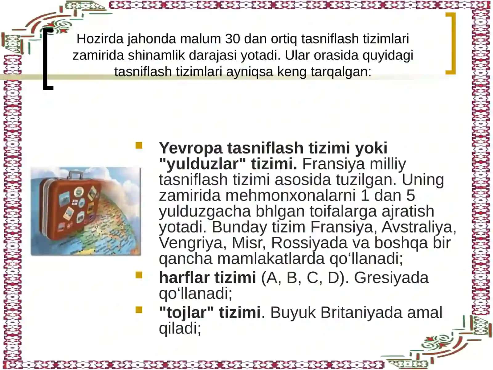 Mehmonxonalarni tasniflash tizimi 4