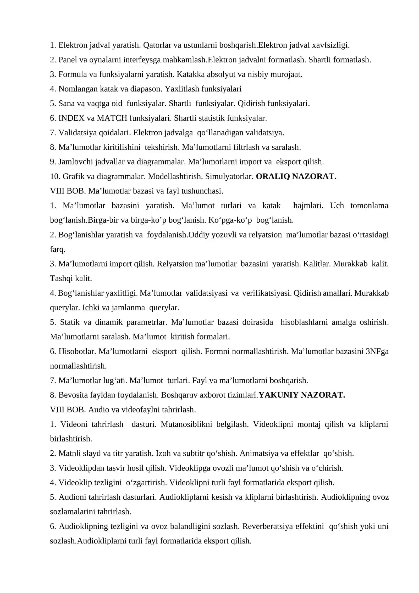Informatika va axborot texnologiyalari (Umumta’lim fanlar) 4