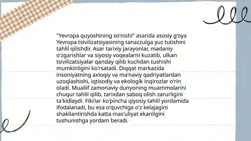 Yevropa quyoshining soʻnishi 4