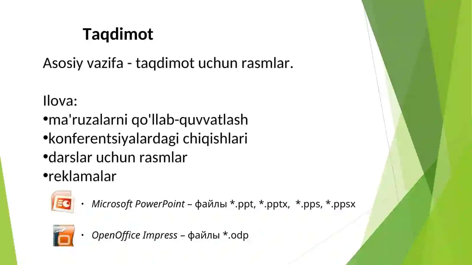 TAQDIMOTLARNI ISHLAB CHIQISHNING INSTRUMЕNTAL VOSITALARI 4