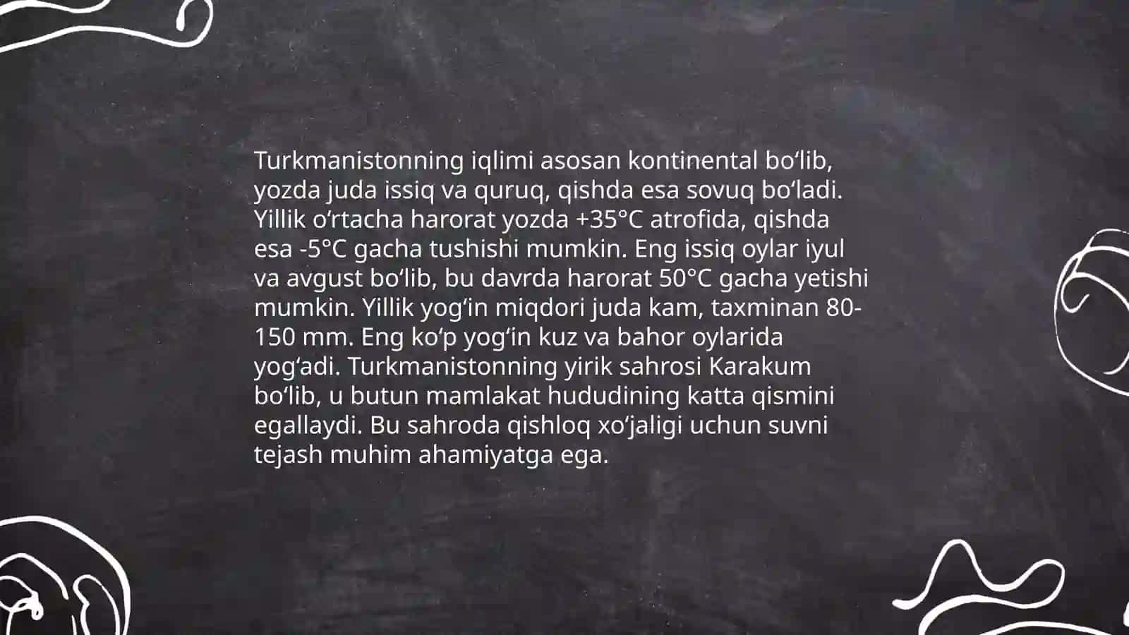 Turkmaniston Respublikasi umumiy tavsifi 4