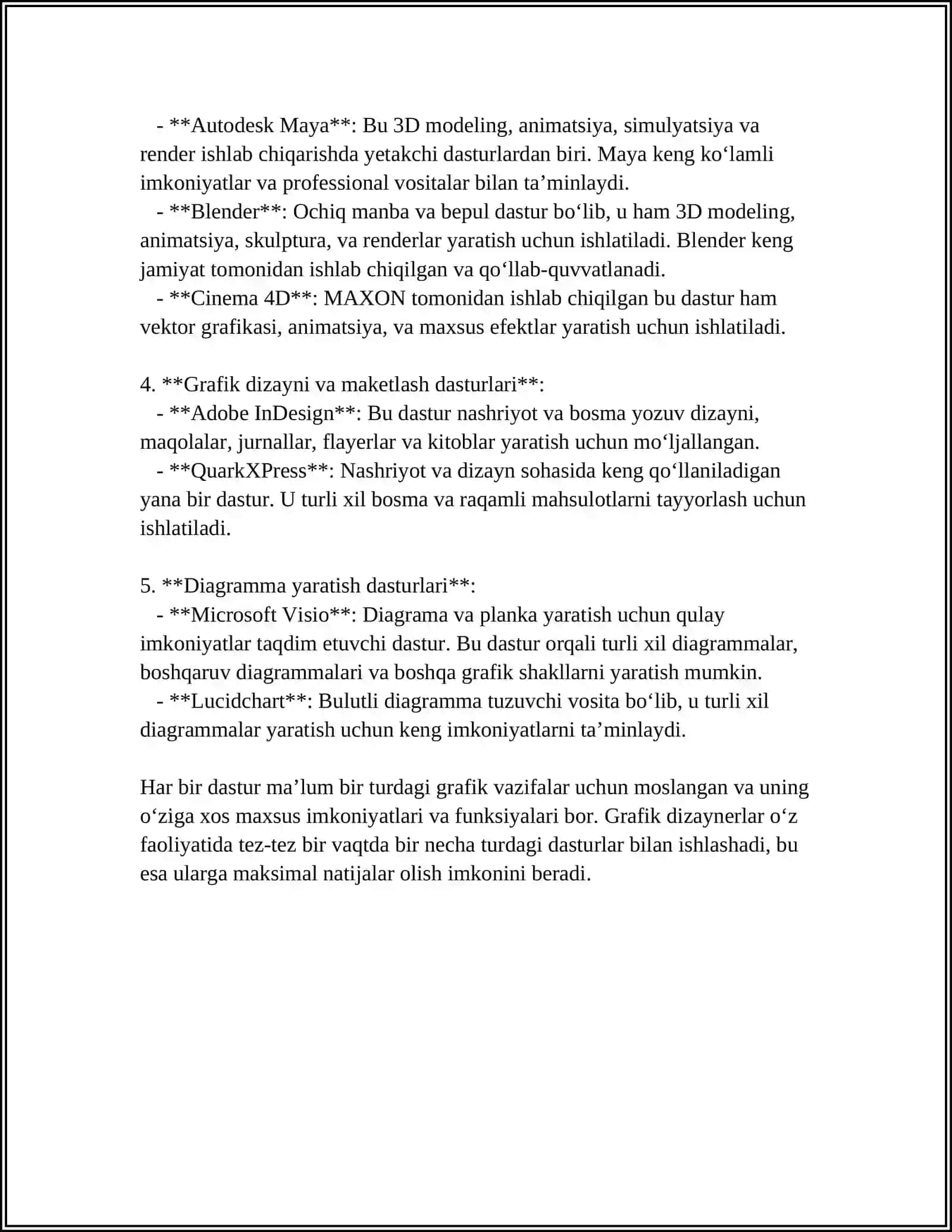 Kompyuter grafikasi uchun dasturiy ta’minot 4