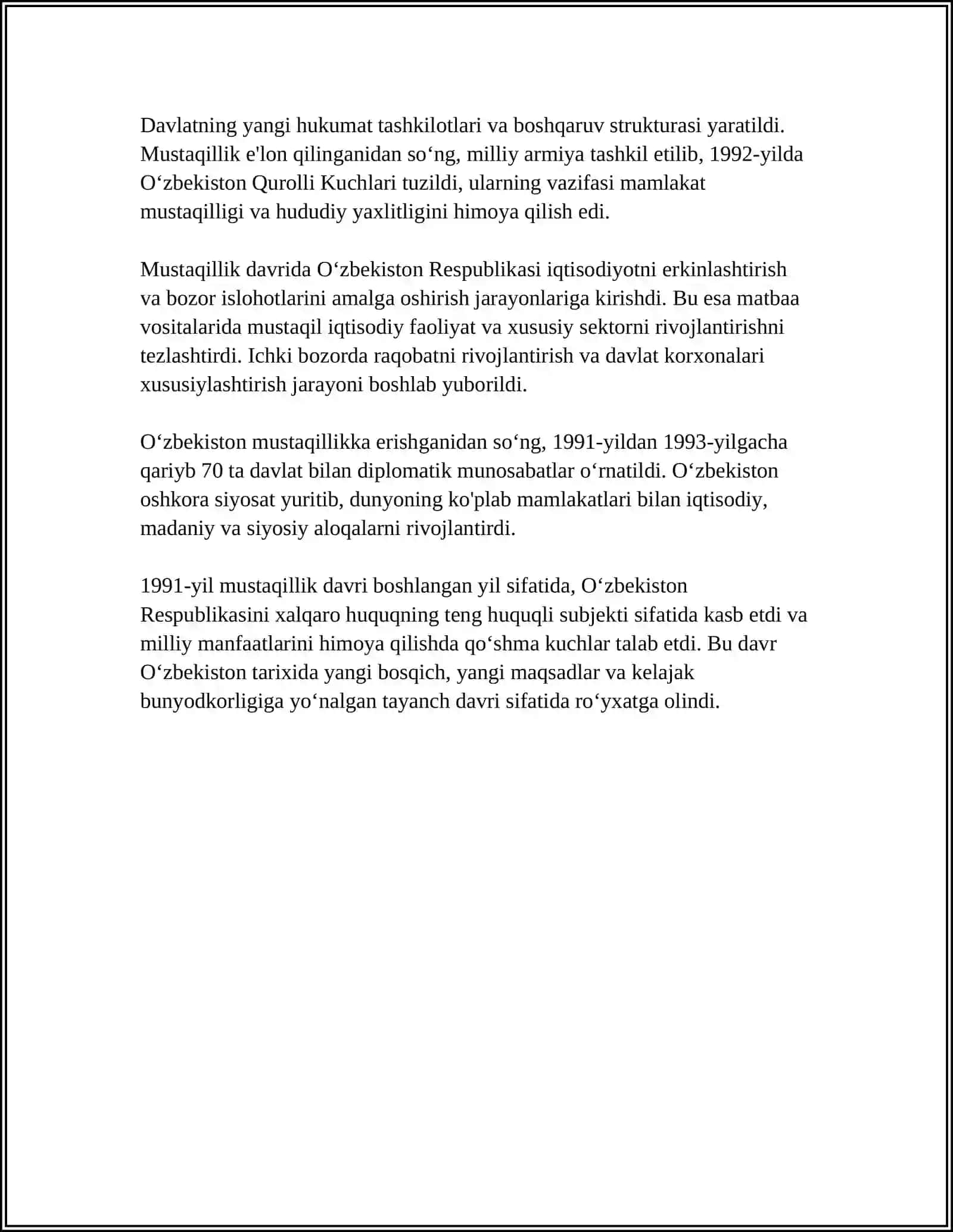 O'ZBEKISTONNING ENG YANGI TARIXI 4