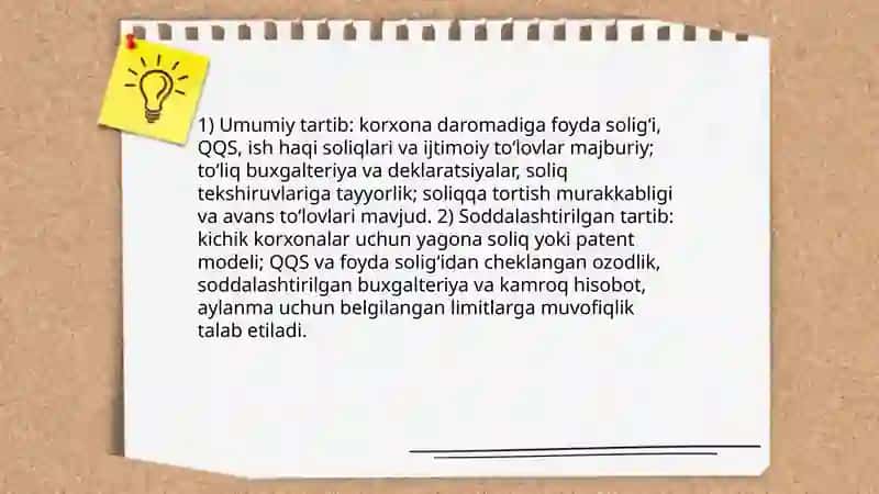 Kichik korxonalarni soliqqa tortish 4