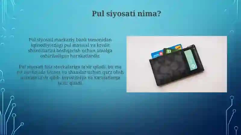 Monetar siyosat va foiz stavkasi 4