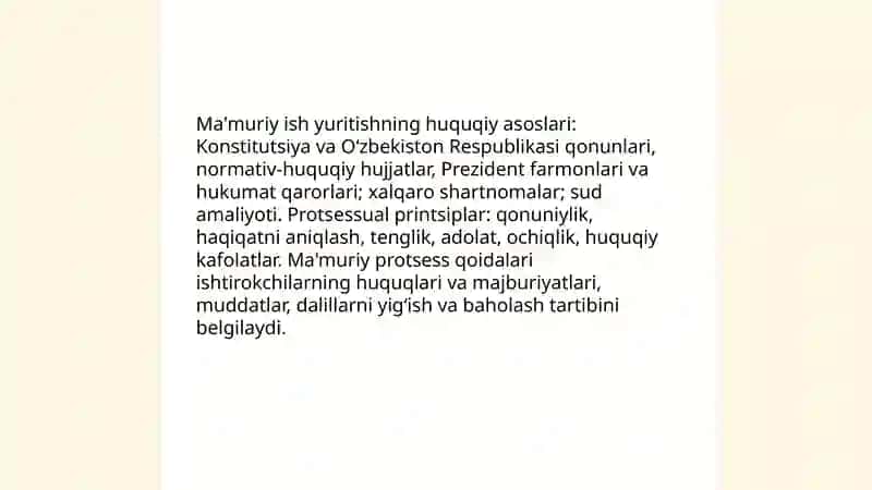 Ma'muriy ish yuritish 4