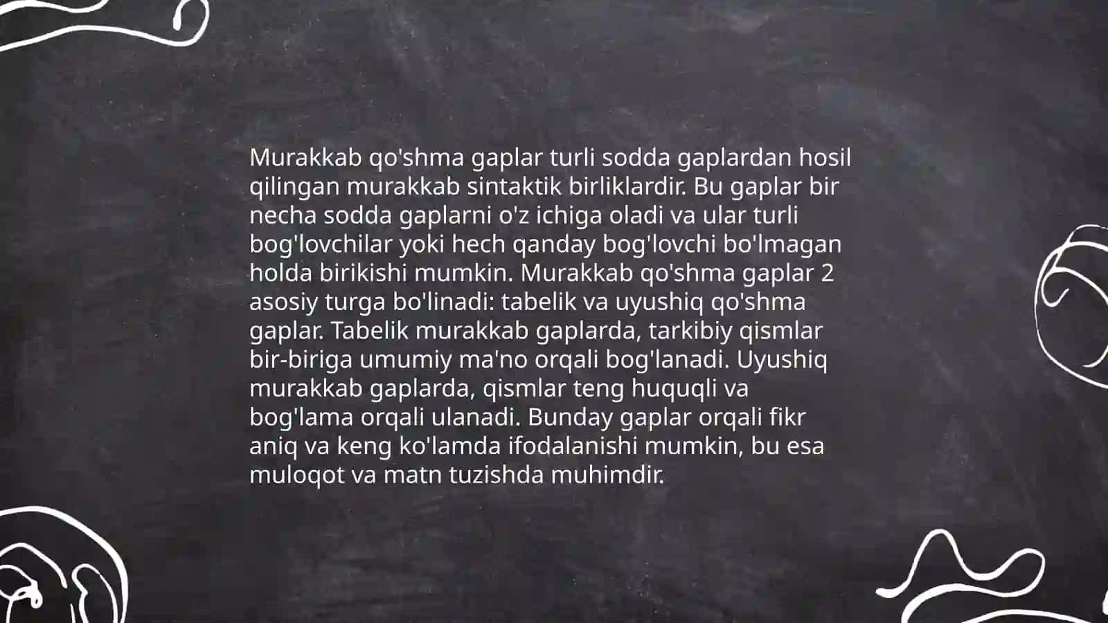 Bog'lovchisiz qo'shma gaplar 4