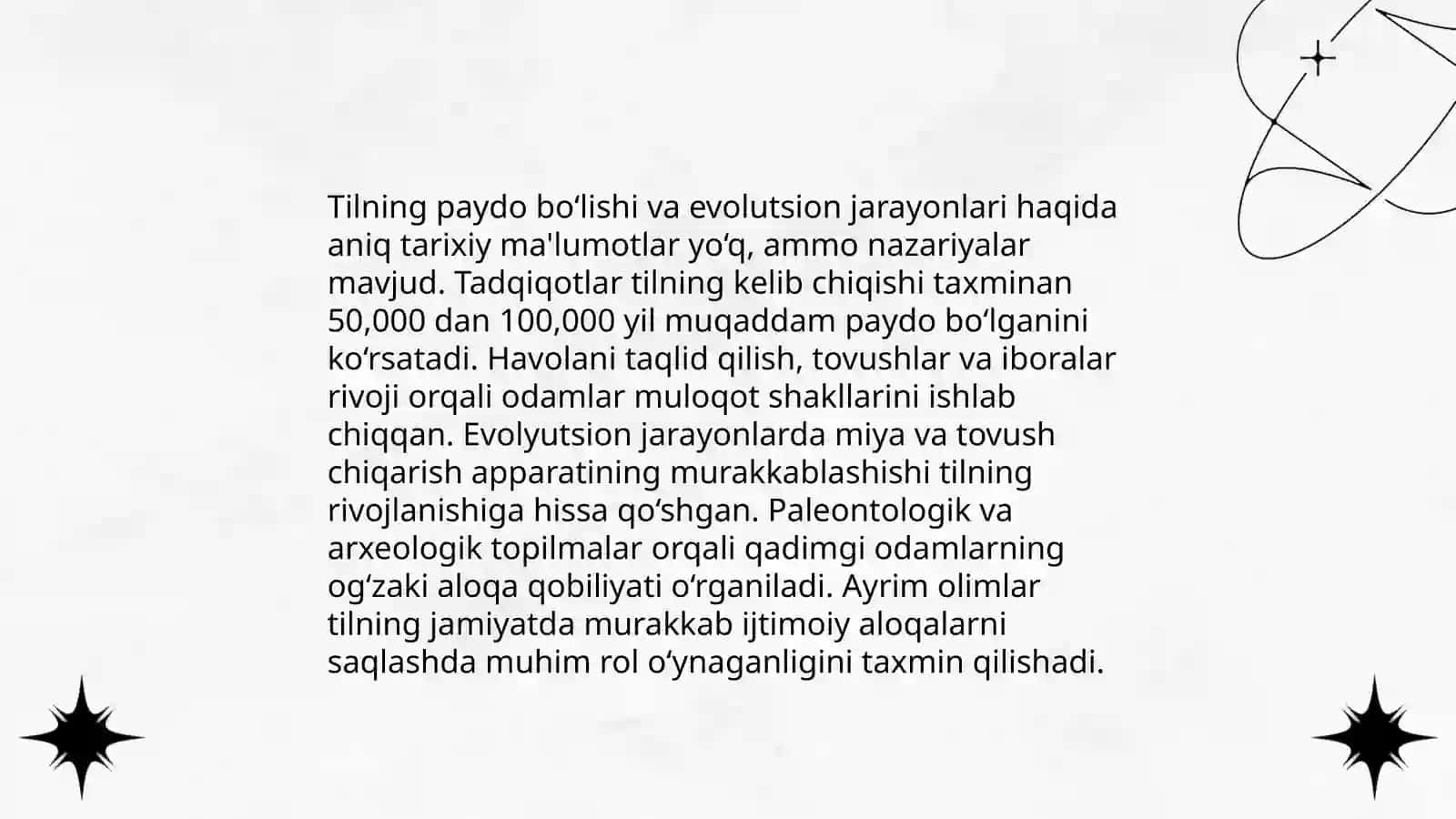 Tilning paydo bo’lishi to’g’risidagi nazaryalar 4