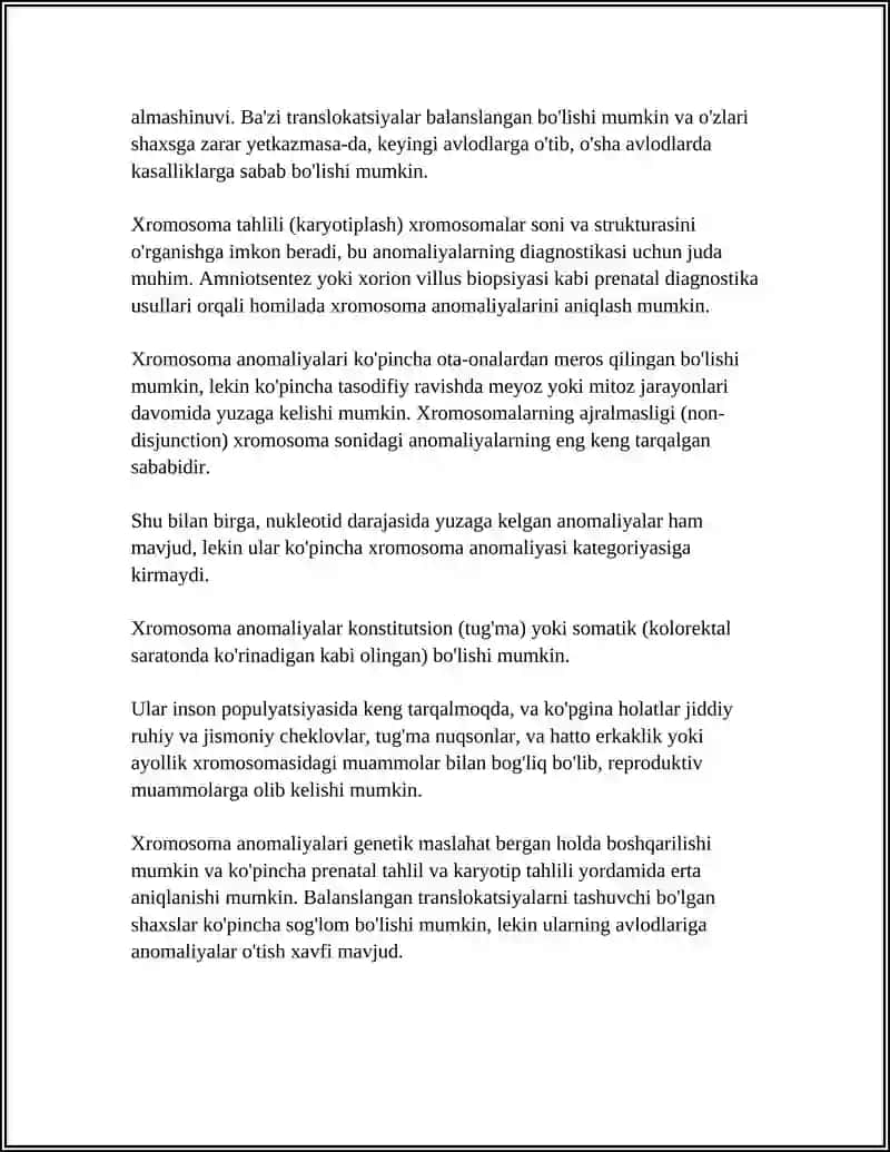 XRAMASOMA KASALLIKLARI 4