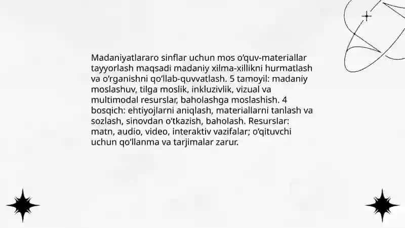 Madaniyatlararo sinflarda mashg‘ulotlar tashkil etish 4