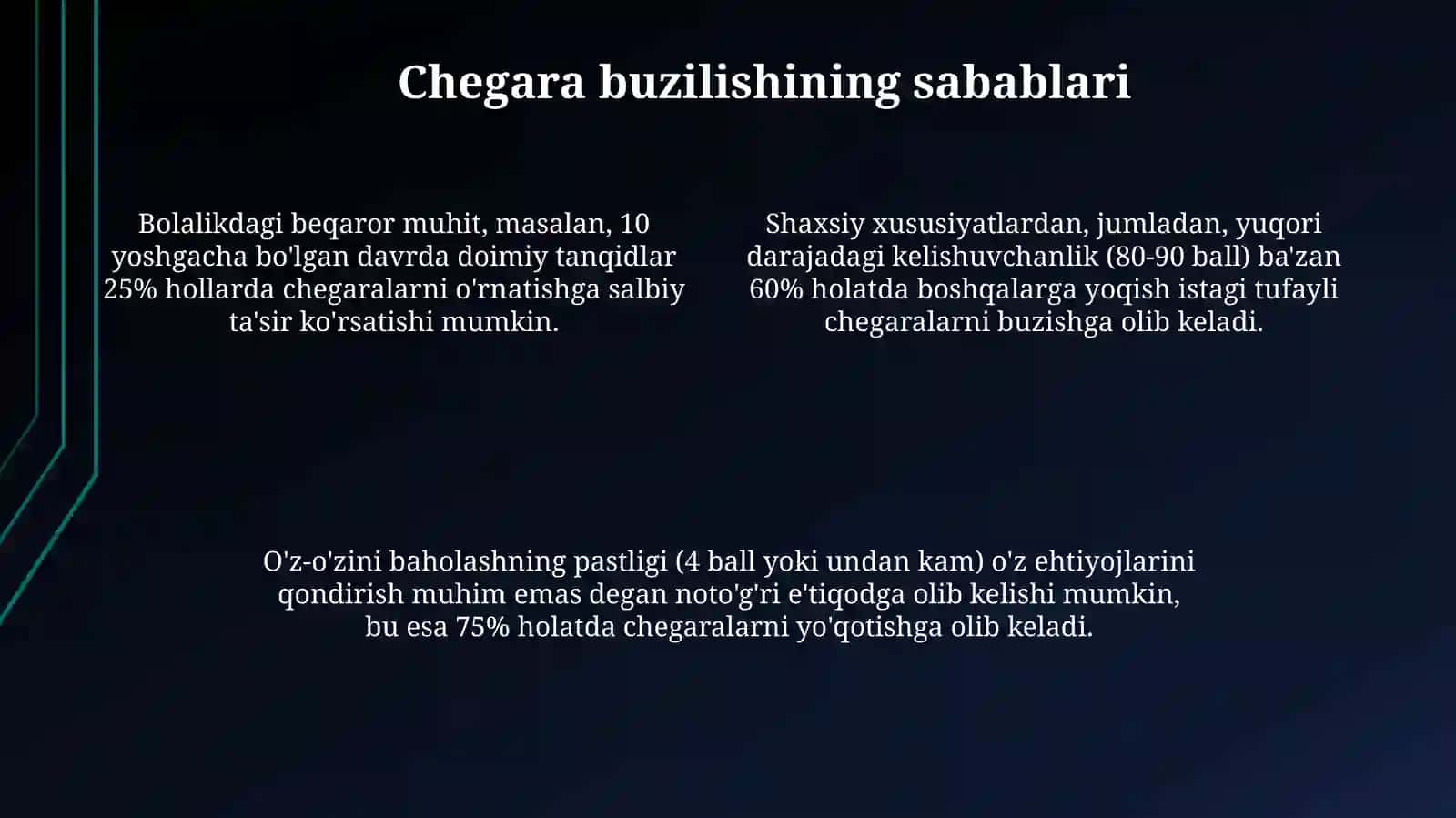 Shaxsiychegaralarnio'rnataolmaslik 4
