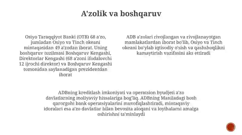 Osiyo Taraqqiyot Banki 4