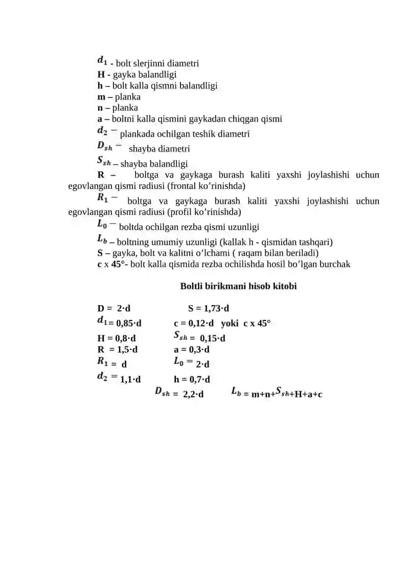 Rezbalarni chizmada tasvirlash 4