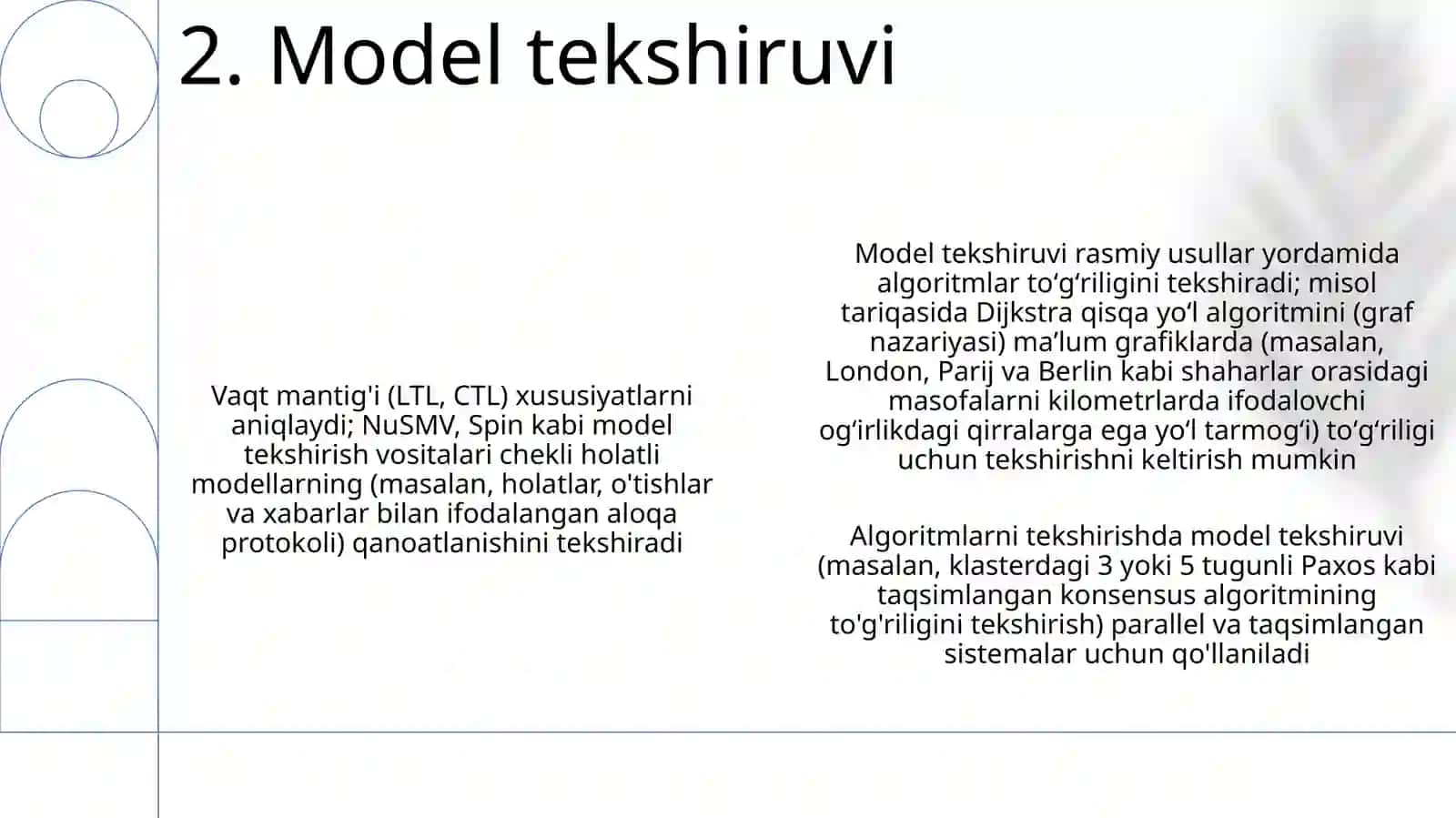 Algoritm toʻgʻriligini tekshirishga misollar 4