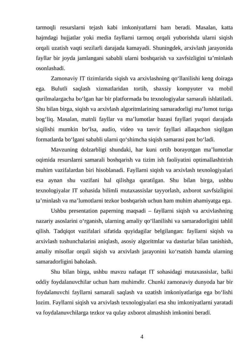 Fayllarni siqish va arxivlash 4
