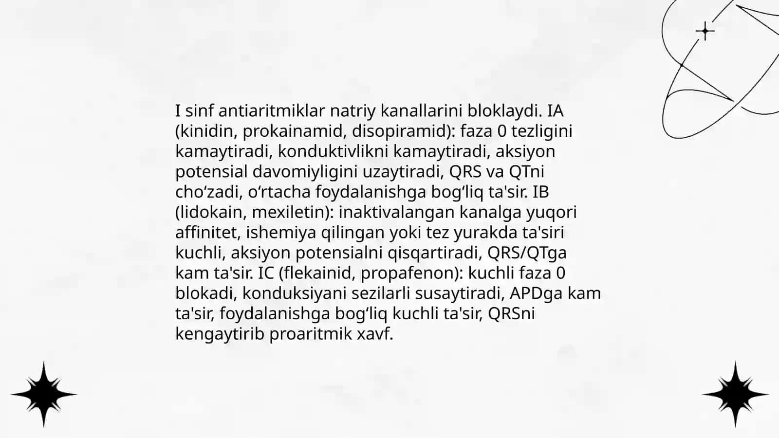 Antiaritmik dori vositalar tasnifi 4
