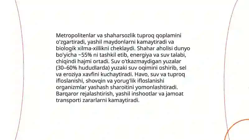 Yer yuzi aholisi va uning tabiatga ta’siri 4