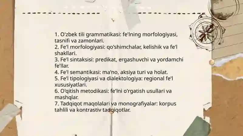 O'zbek tilida so'z turkumlari haqida manbalar 4