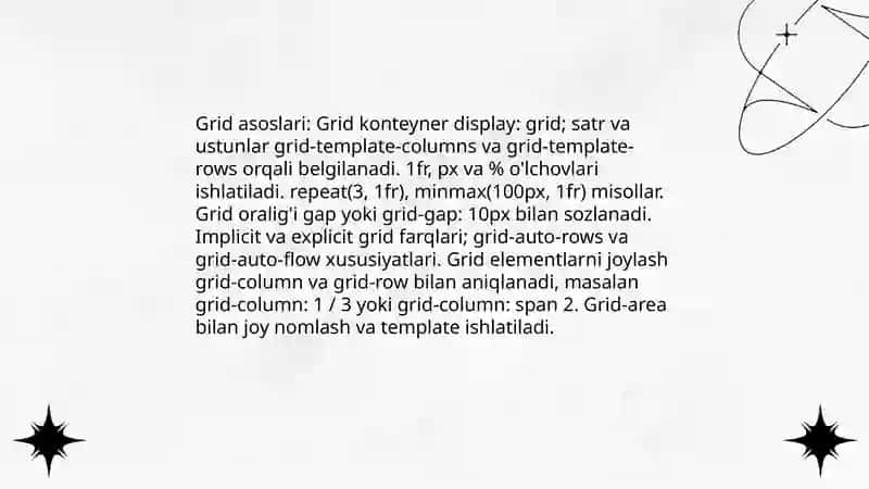 Flexbox va Grid yordamida sahifa layoutini yaratish 4