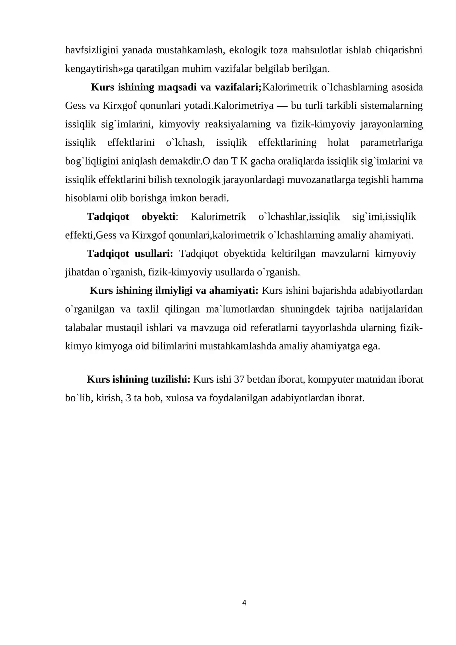 KALORIMETRIK O’LCHASHLAR 4