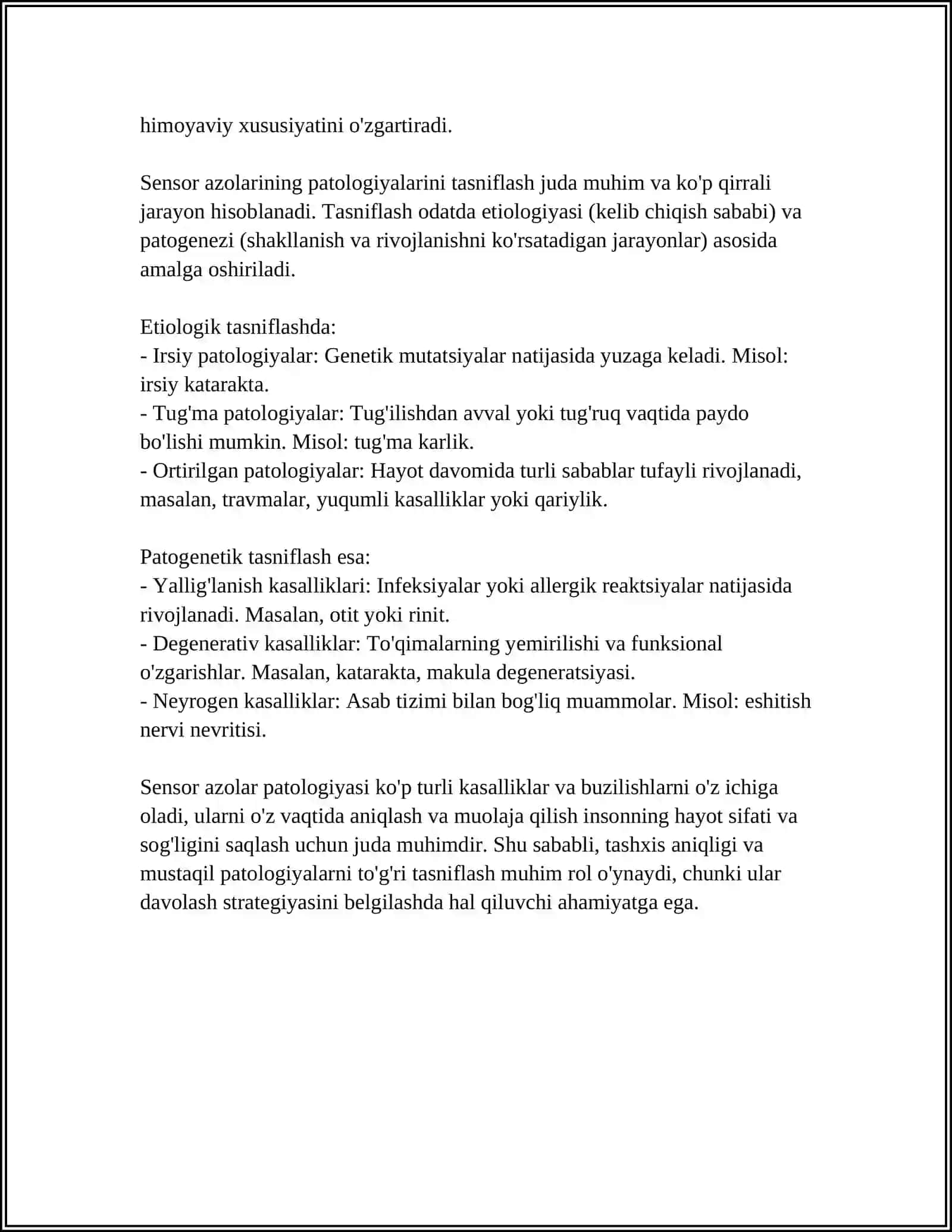 SENSOR AZOLARNING PATOLOGIYASI 4