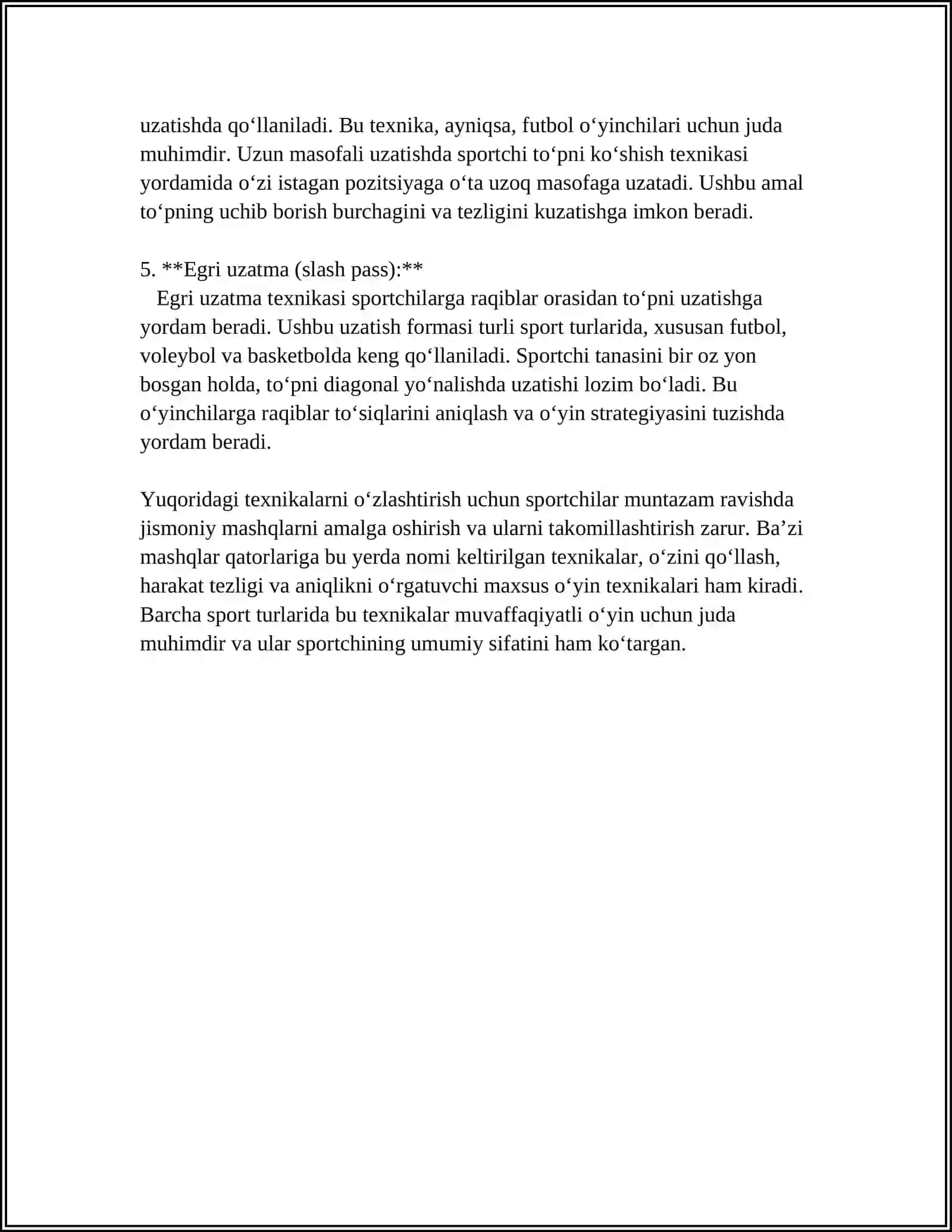 Qul To‘pinini Uzatish Texnikasi 4
